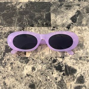 Purple Oval Sunglasses